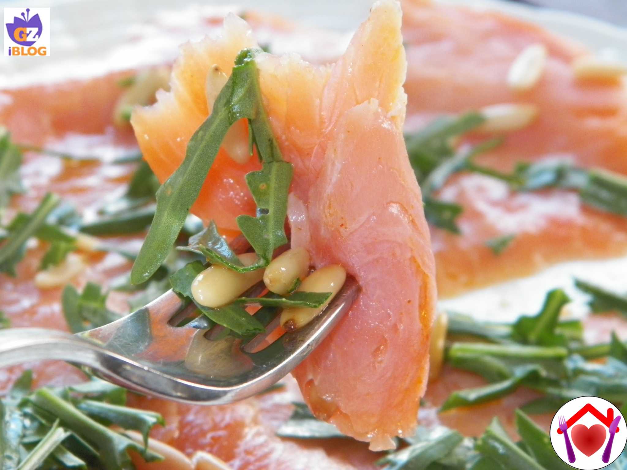 Carpaccio di salmone affumicato