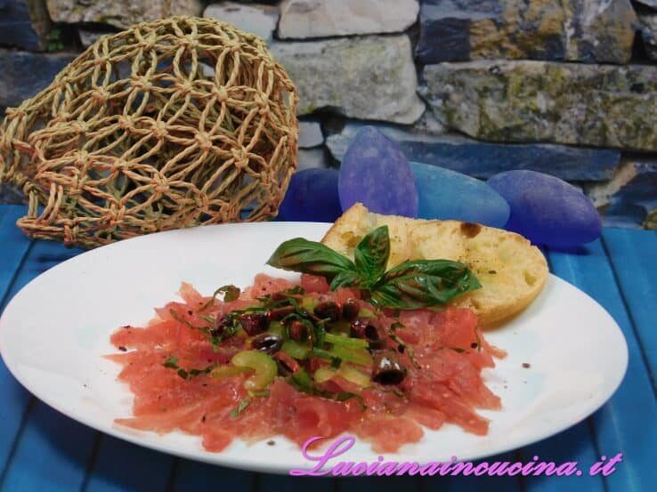 Carpaccio di tonno freschissimo