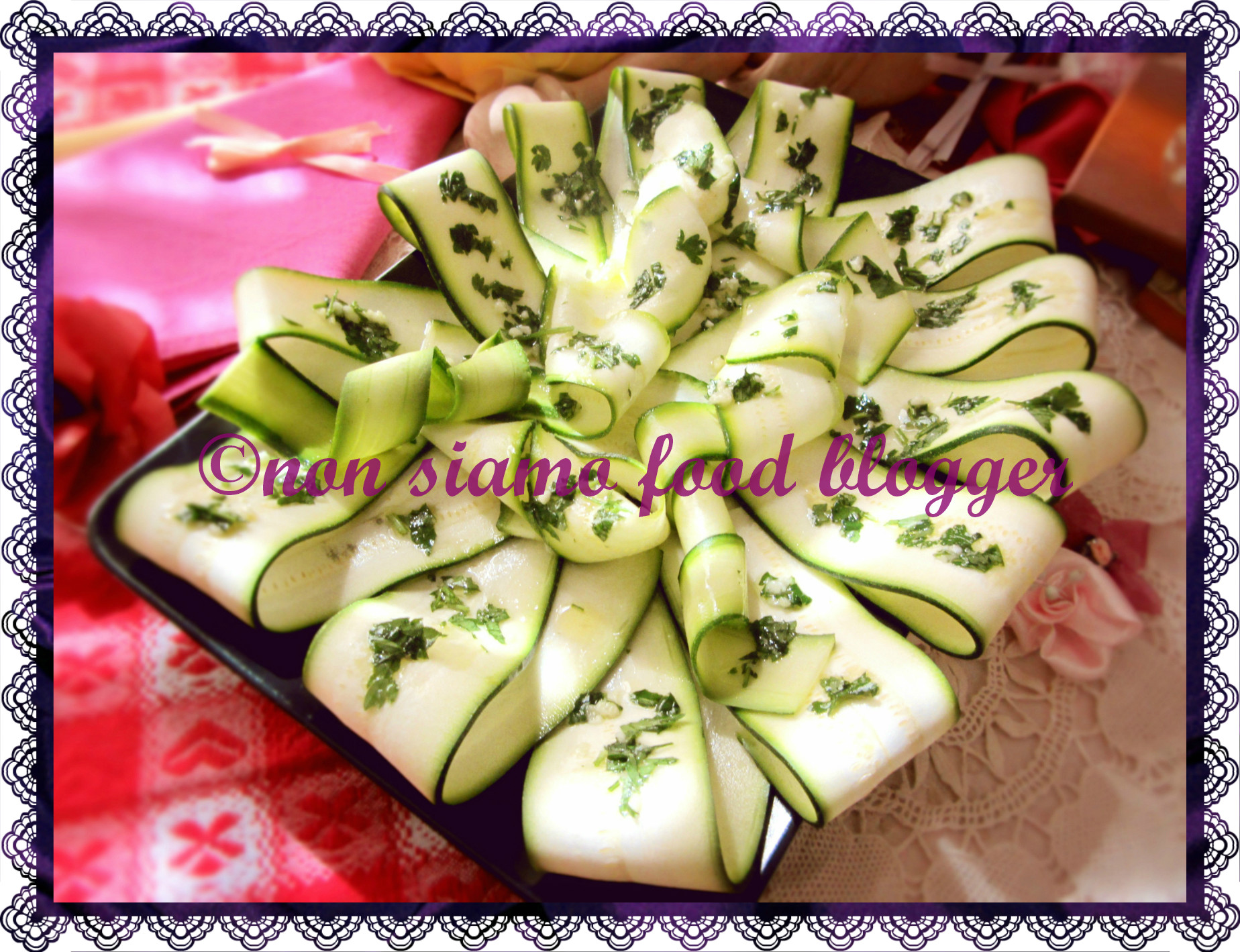 Carpaccio di zucchine marinate crude