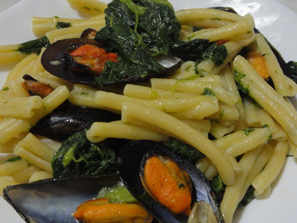 Casarecce con cime di rapa e cozze