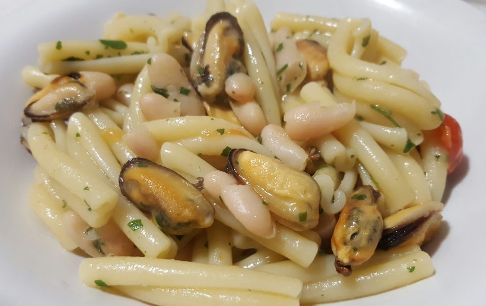 Casarecce con muscoli e fagioli cannellini