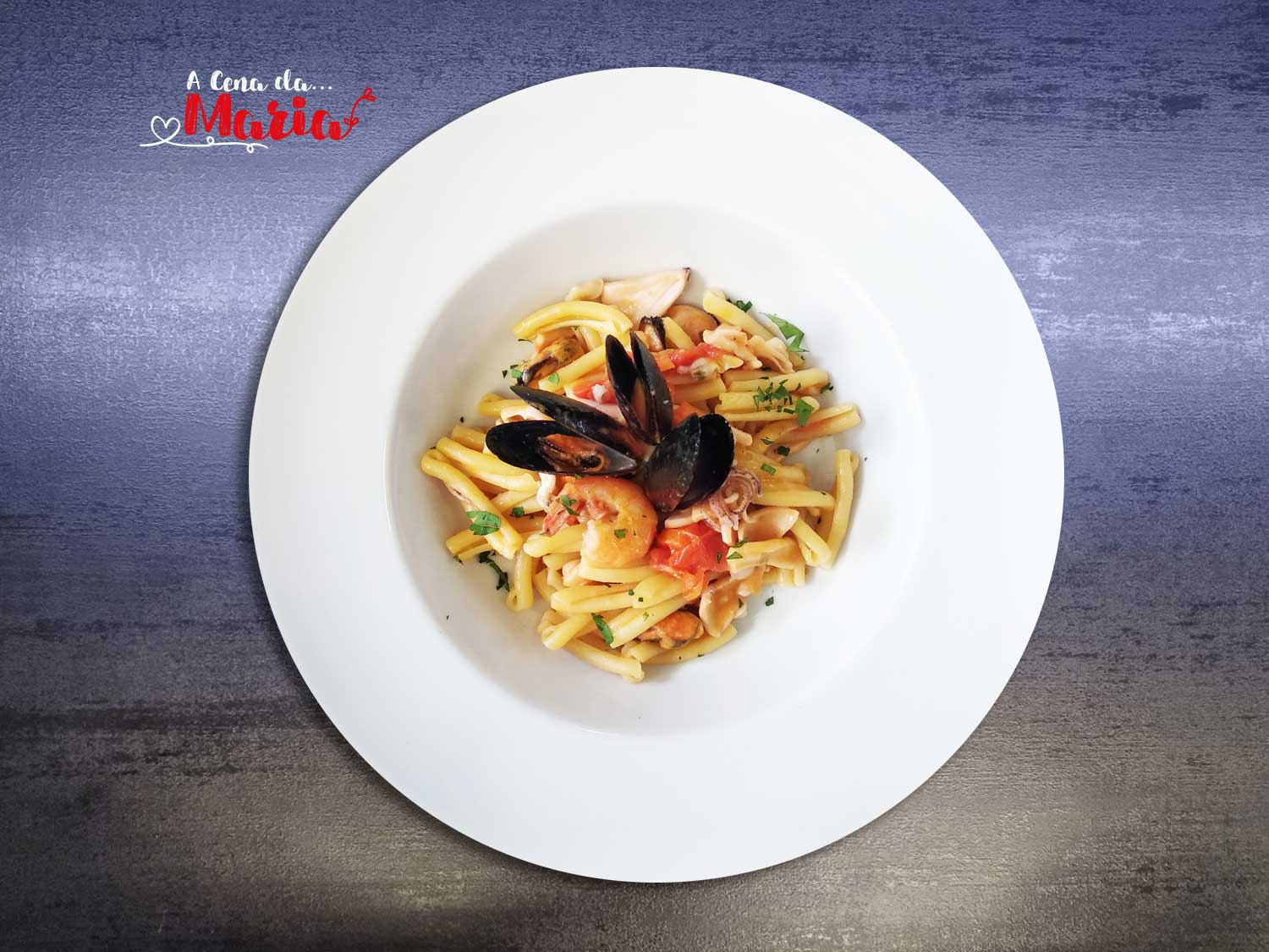 Caserecce ai frutti di mare e pomodorini