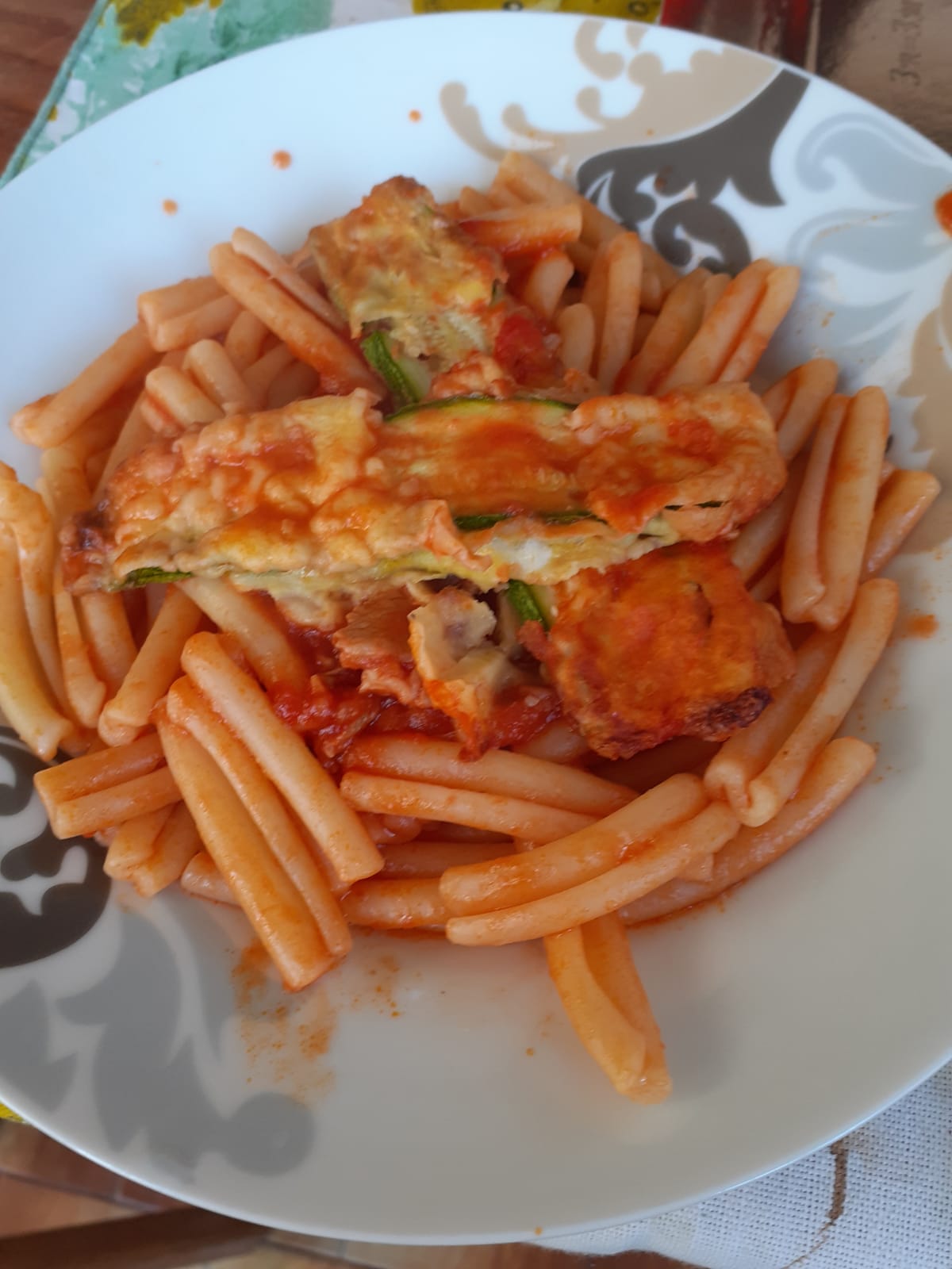Caserecce con parmigiana di zucchine