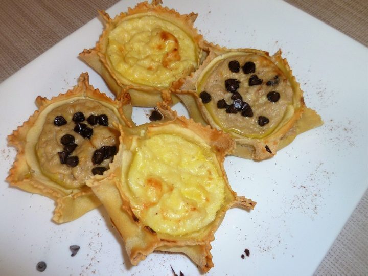 Cassate di ricotta classiche e con gocce di cioccolato