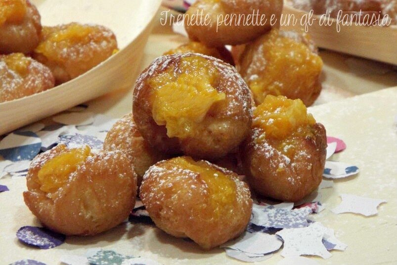 Castagnole con composta di arance