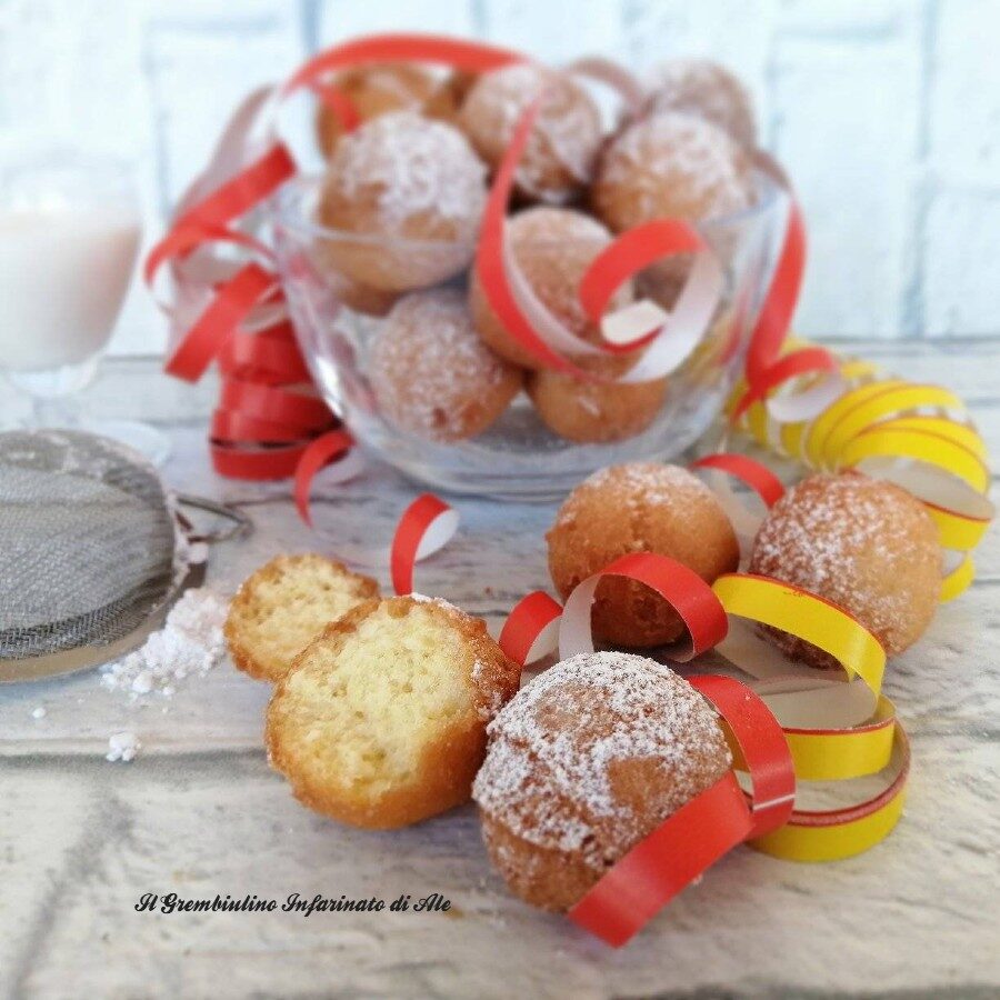 Castagnole con impasto alla panna