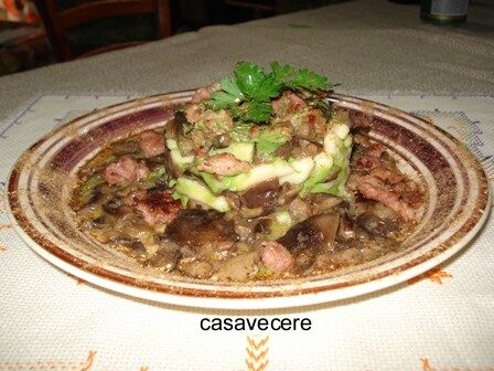 Cavatelli ai funghi di bosco e salsiccia (per 6)