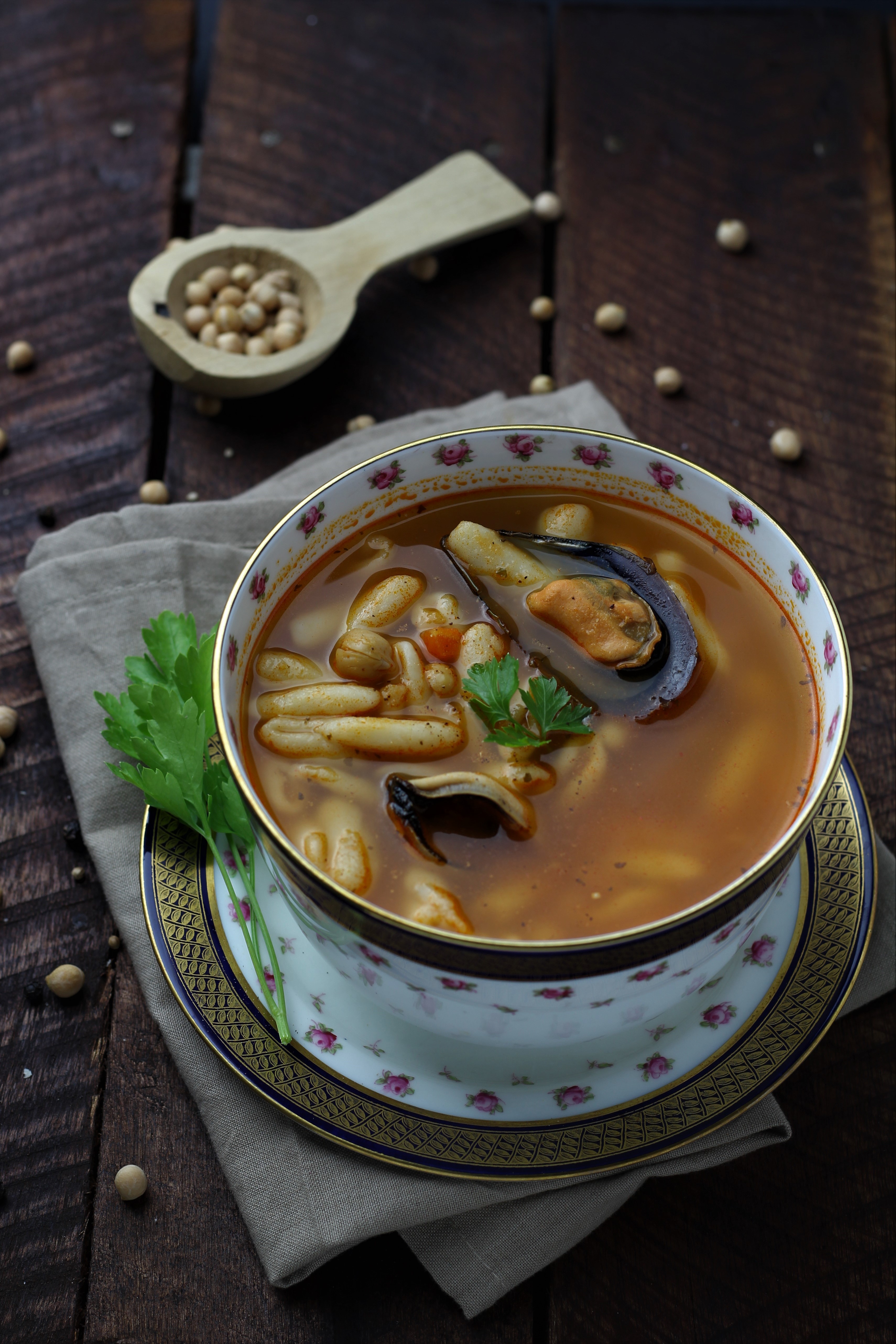Cavatelli con ceci e cozze