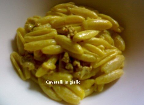 Cavatelli in giallo