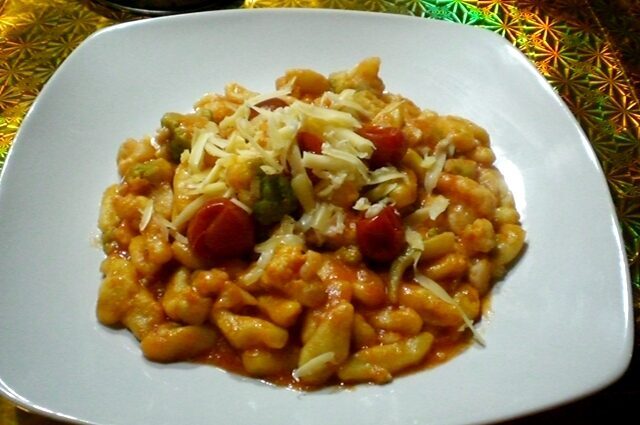 Cavatelli vegetariani casa vecere