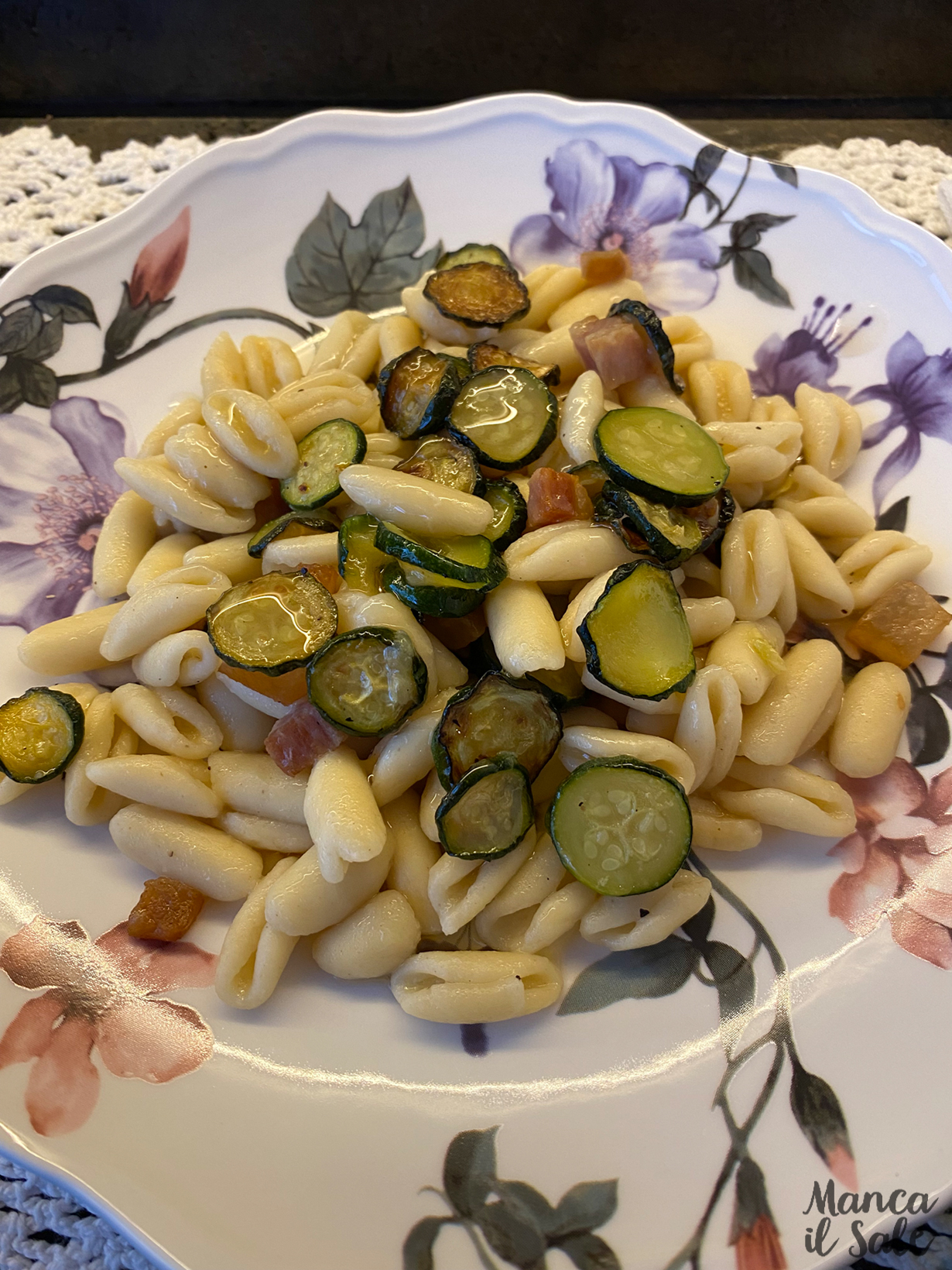 Cavatelli zucchine e guanciale