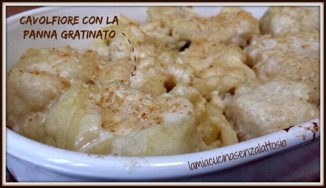 Cavolfiore con panna gratinato – senza lattosio