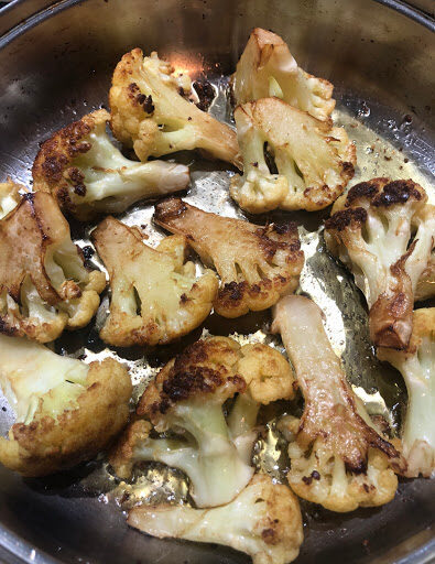 Cavolfiore con  tahini e carne (kufta bi zaher wa tahine)