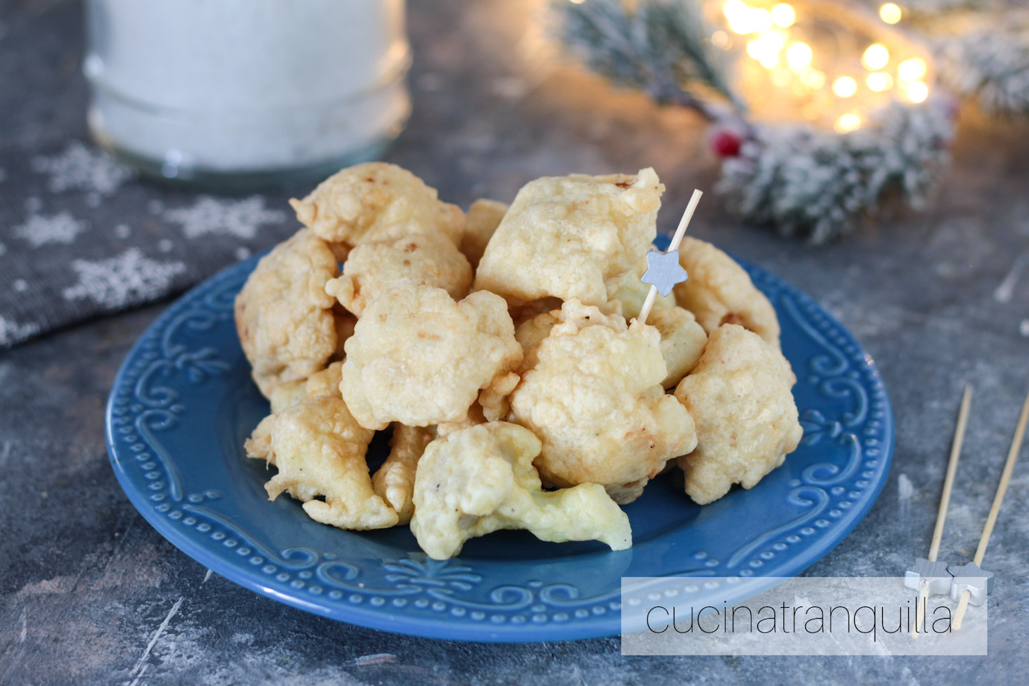 Cavolfiore dorato e fritto