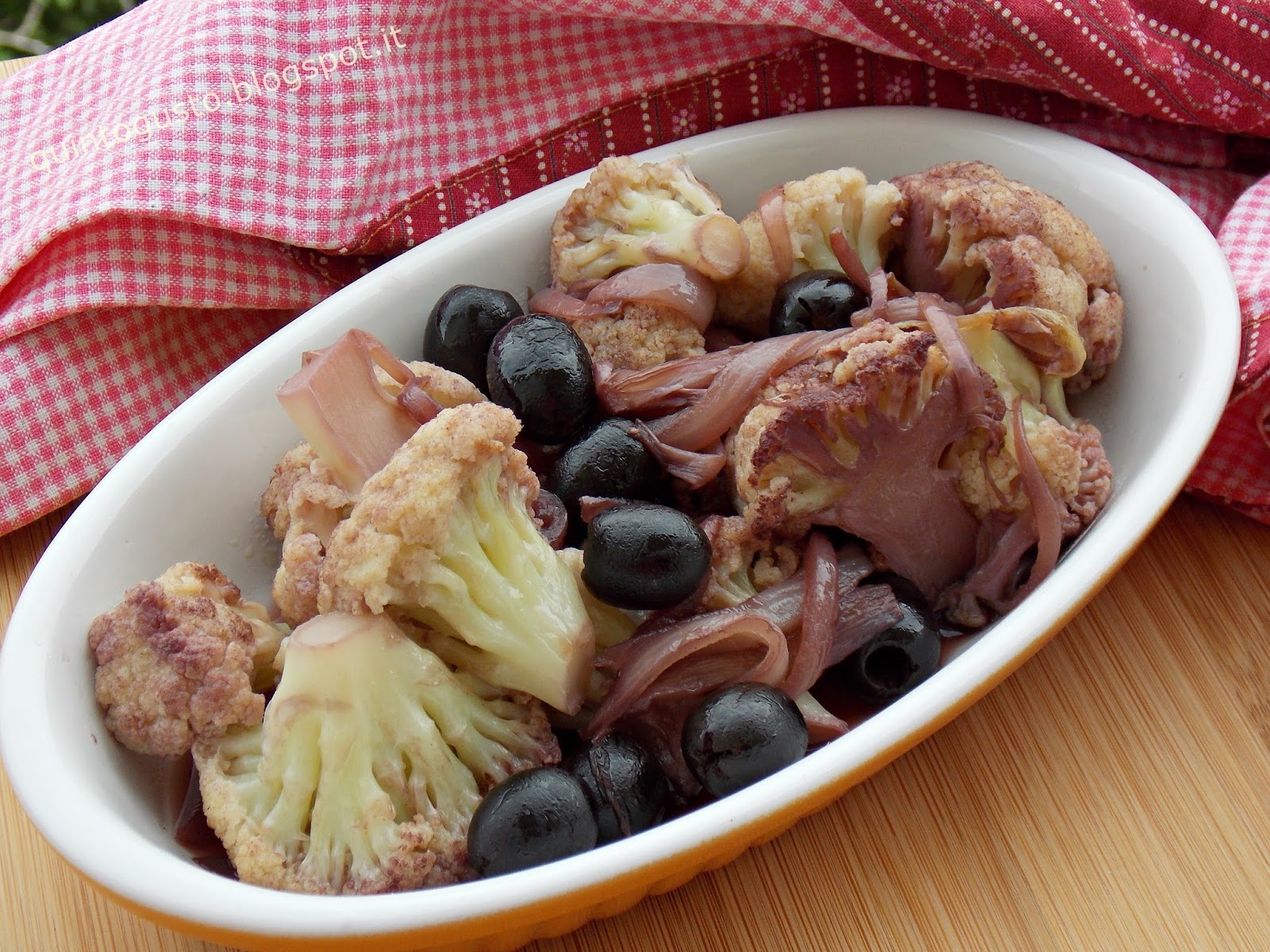 Cavolfiore stufato con le olive
