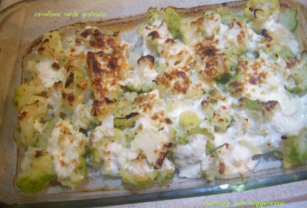 Cavolfiore verde gratinato