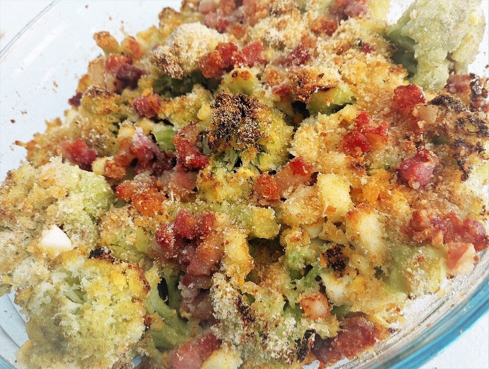 Cavolfiore viola gratinato al forno