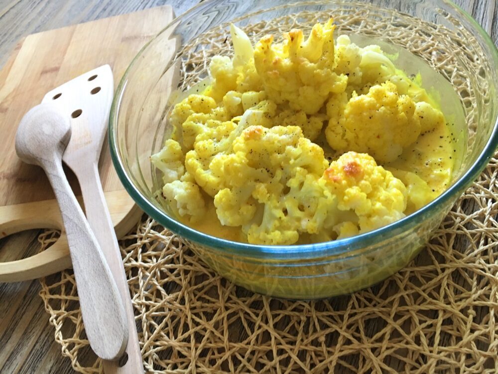 Cavolfiori al forno con curcuma e besciamella