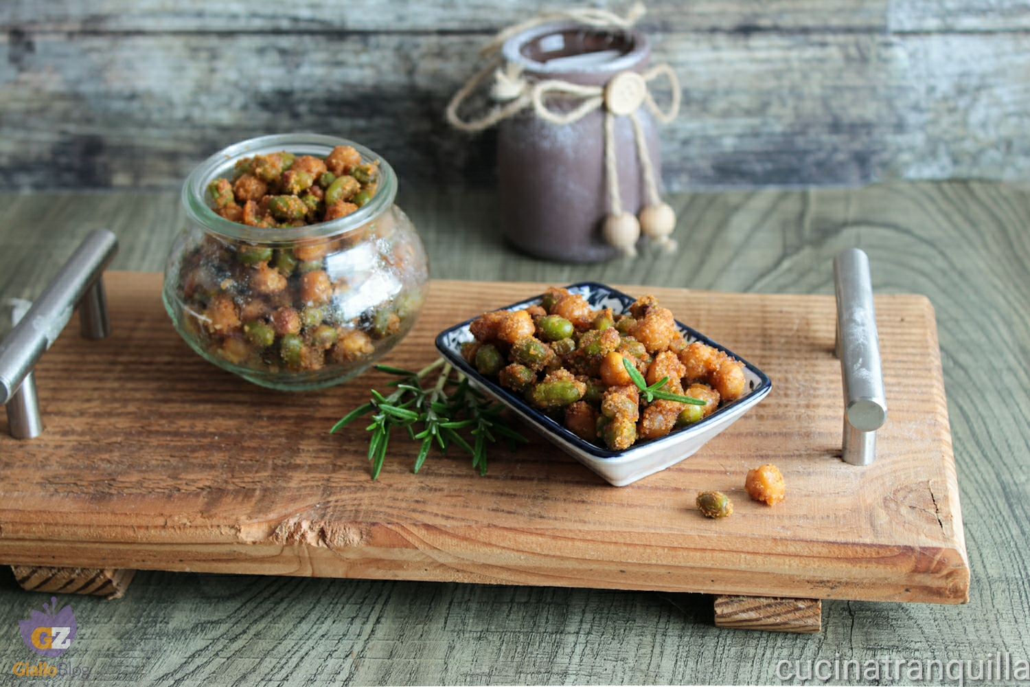 Ceci ed edamame croccanti