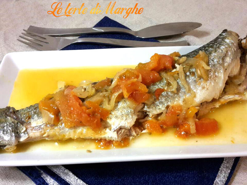 Cefalo stufato con salsa