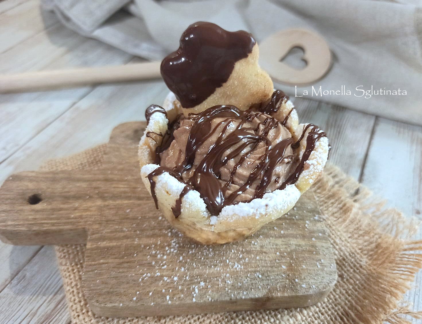 Cestini con panna e nutella senza glutine