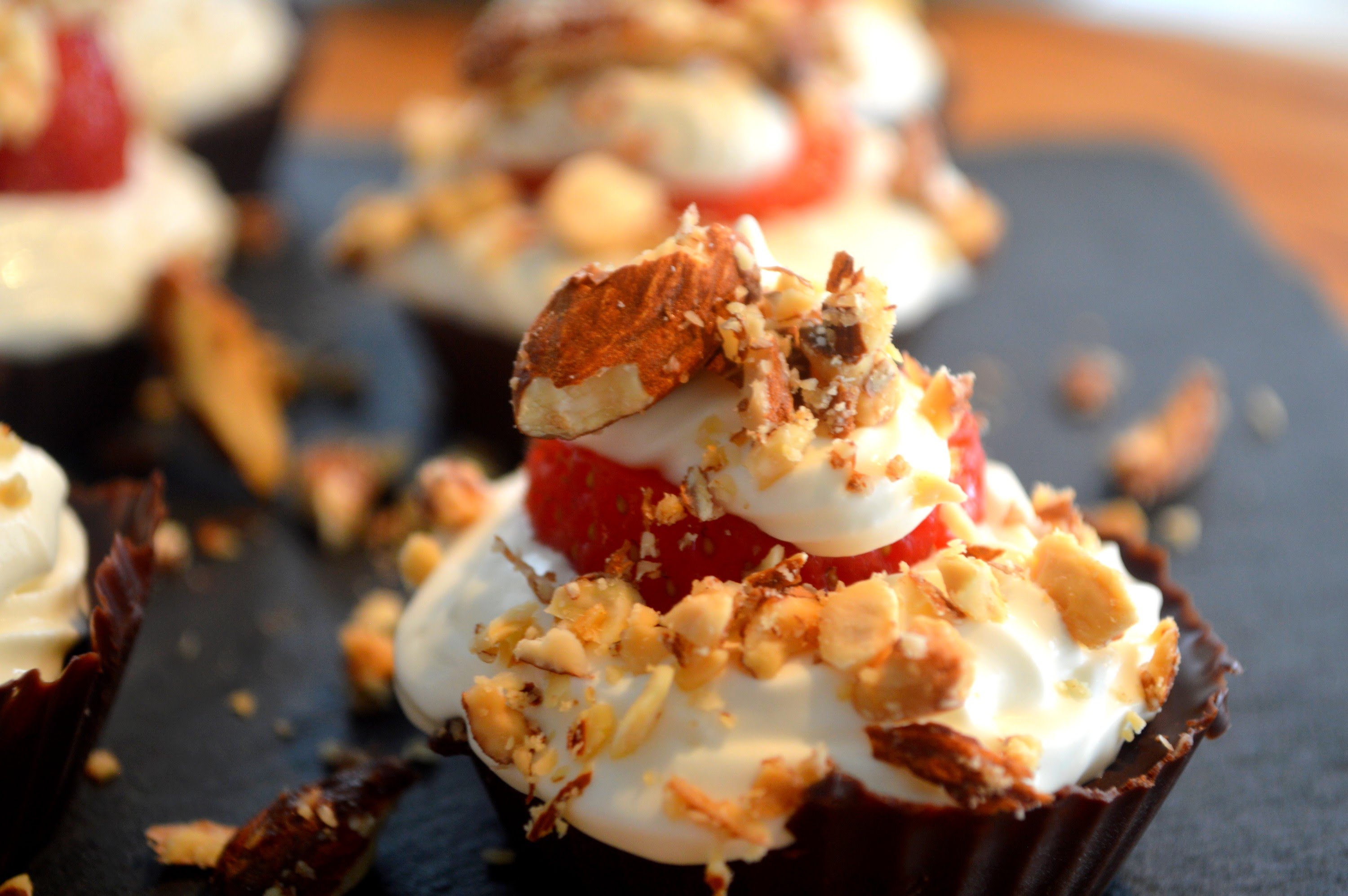 Cestini di cioccolato con crema al mascarpone