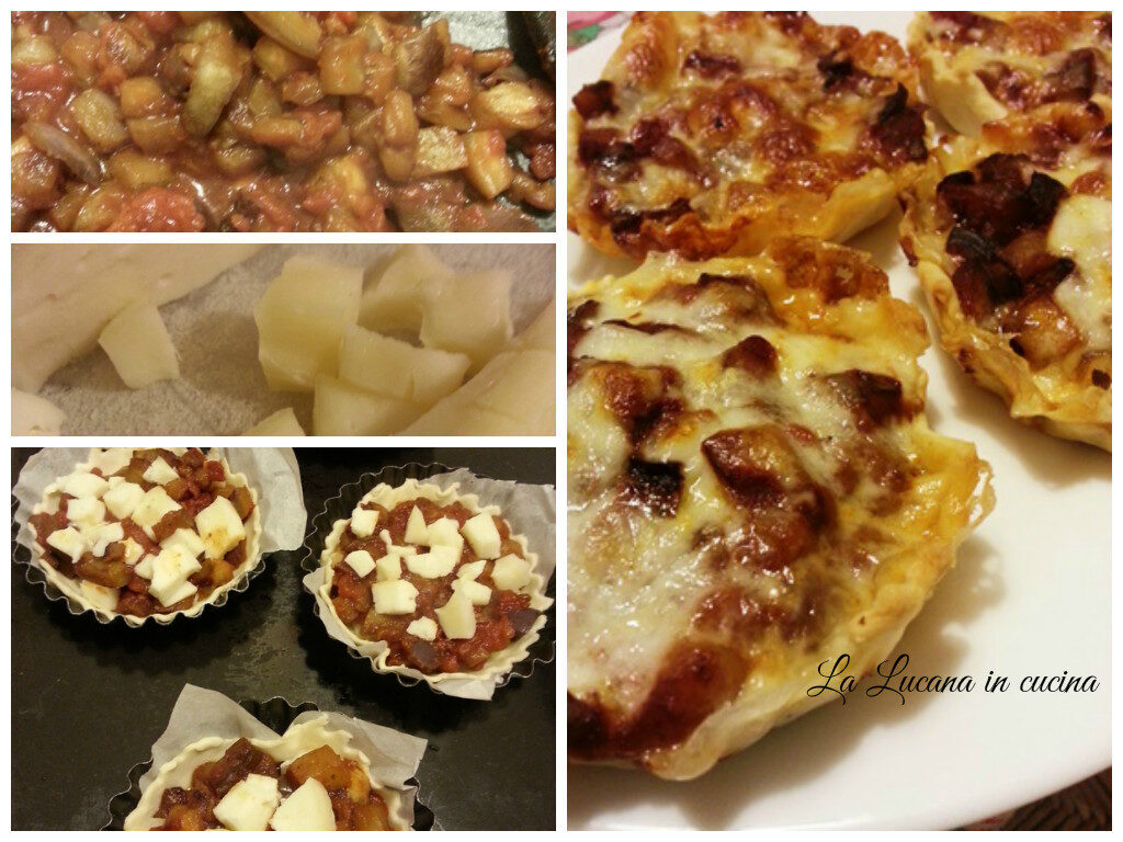 Cestini di parmigiana di melanzane