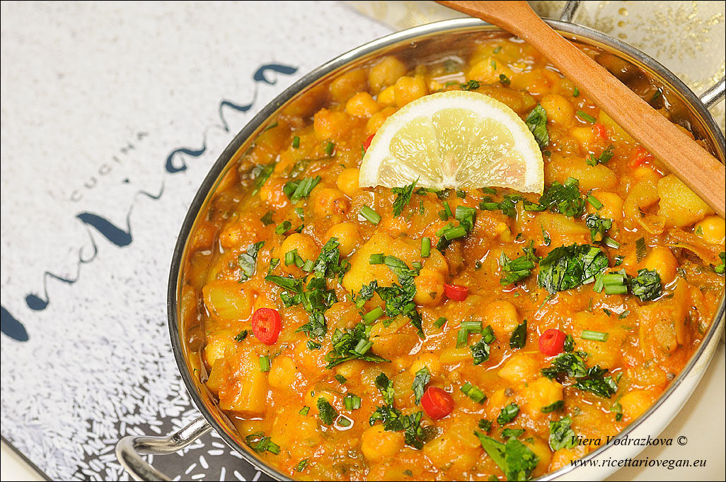 Chana aloo masala – masala di ceci e patate