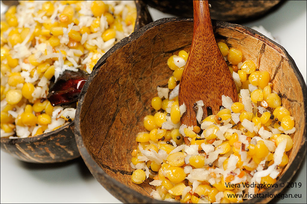 Chana dal sundal snack veloce indiano