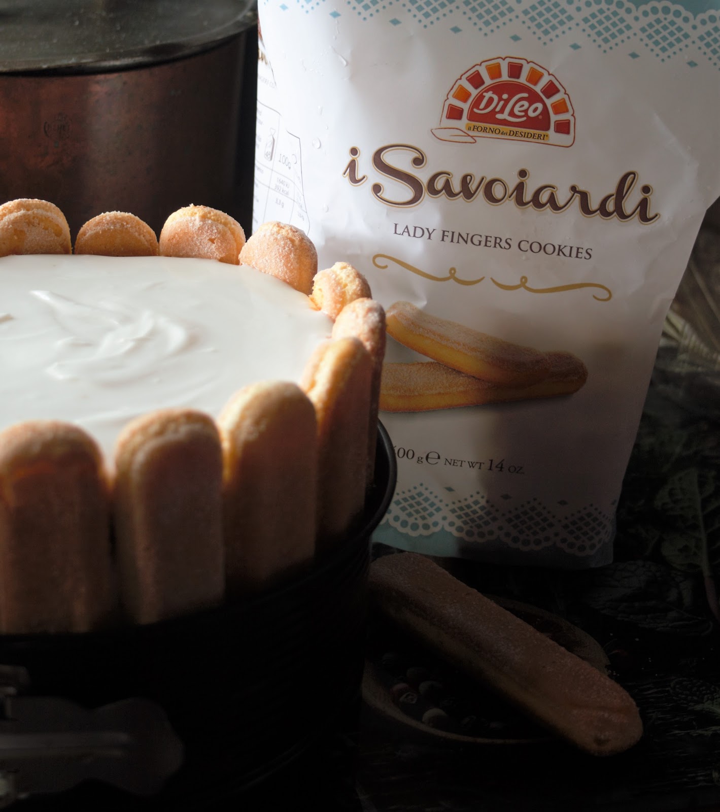 Charlotte con crema di ricotta e pere