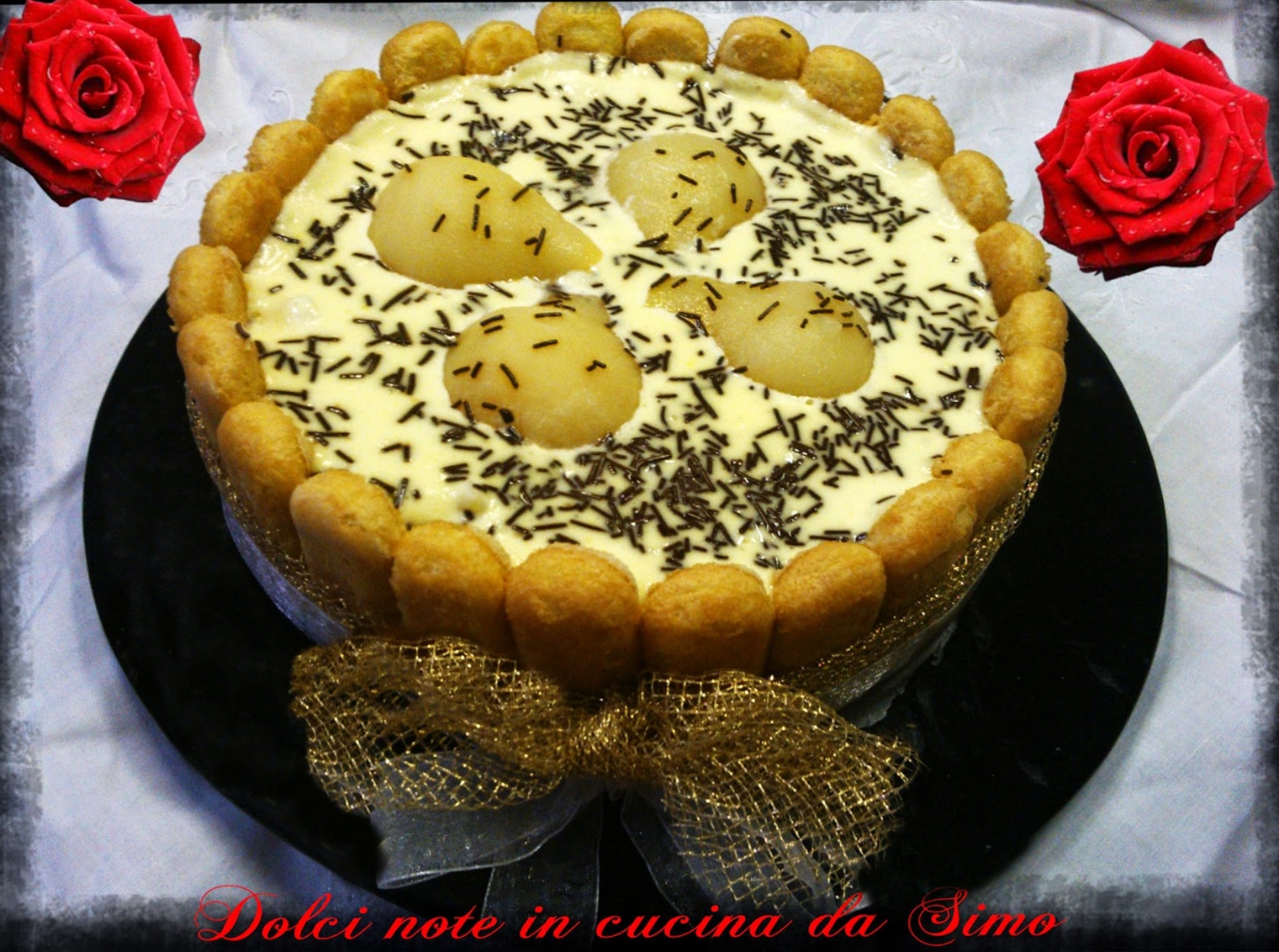 Charlotte pere e cioccolato