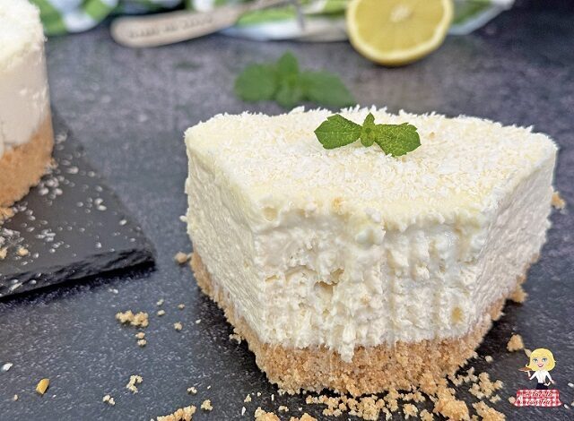 Cheescake al cocco e cioccolato bianco