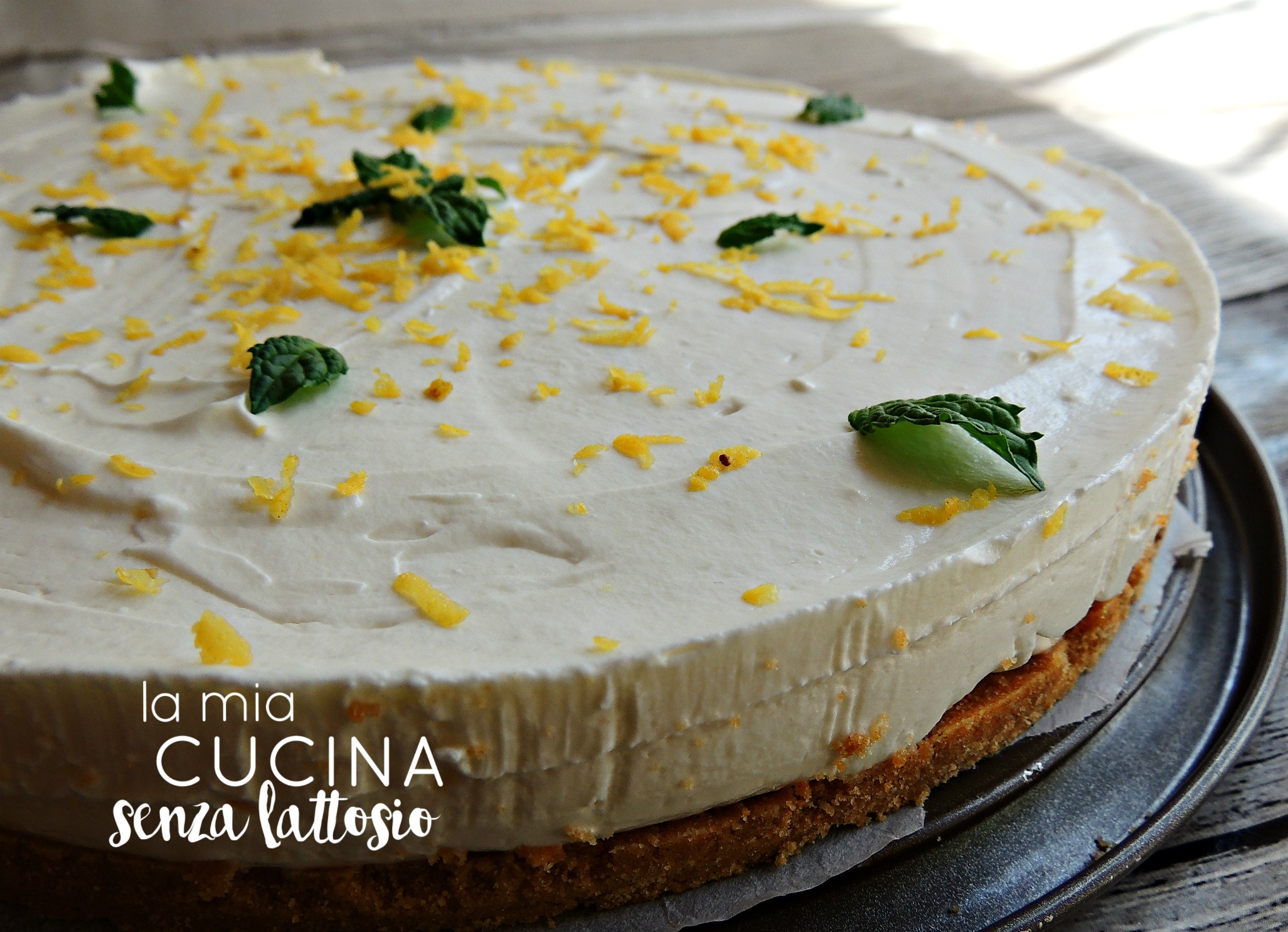 Cheescake al limone senza lattosio – senza colla di pesce