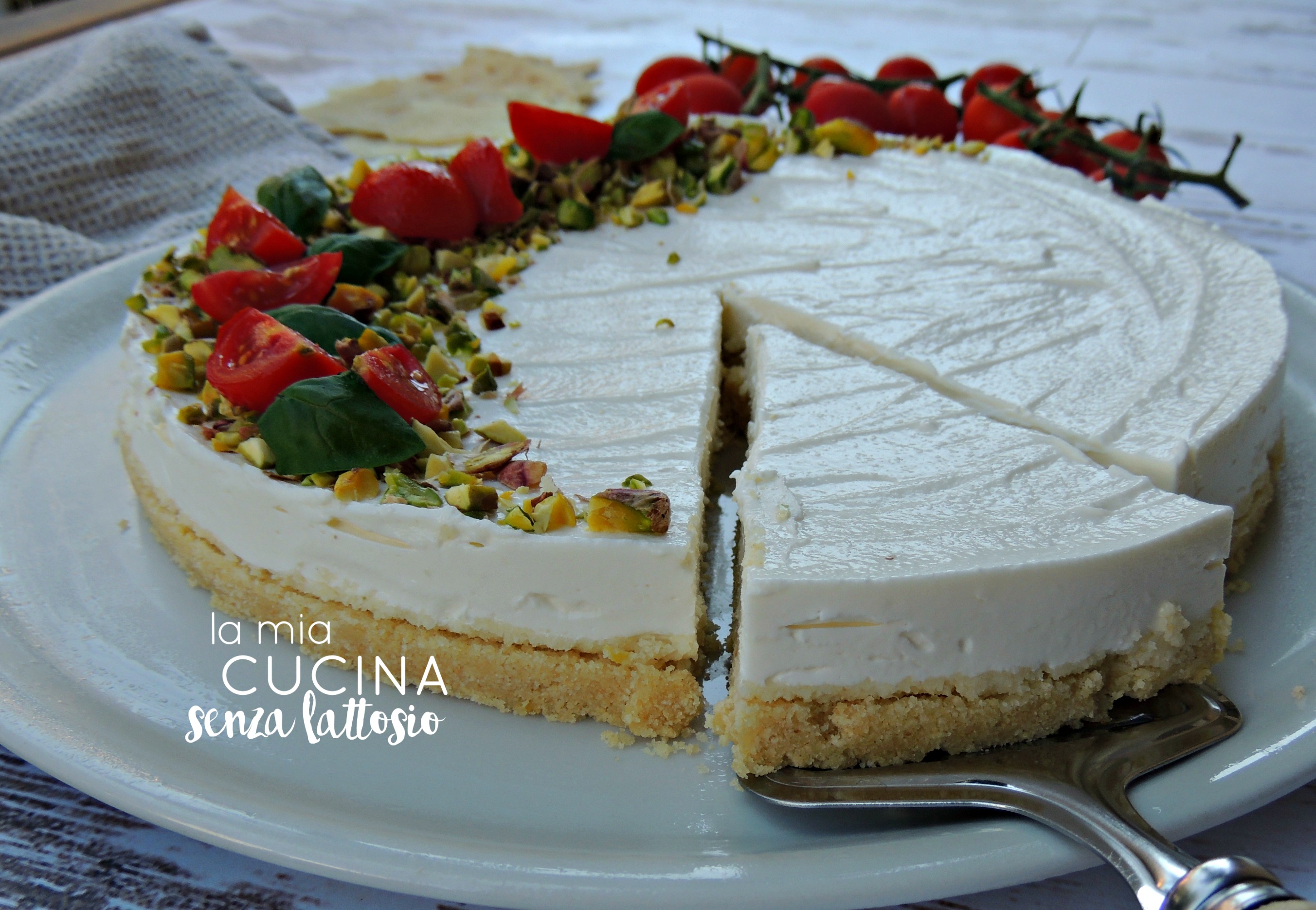 Cheescake salata senza lattosio