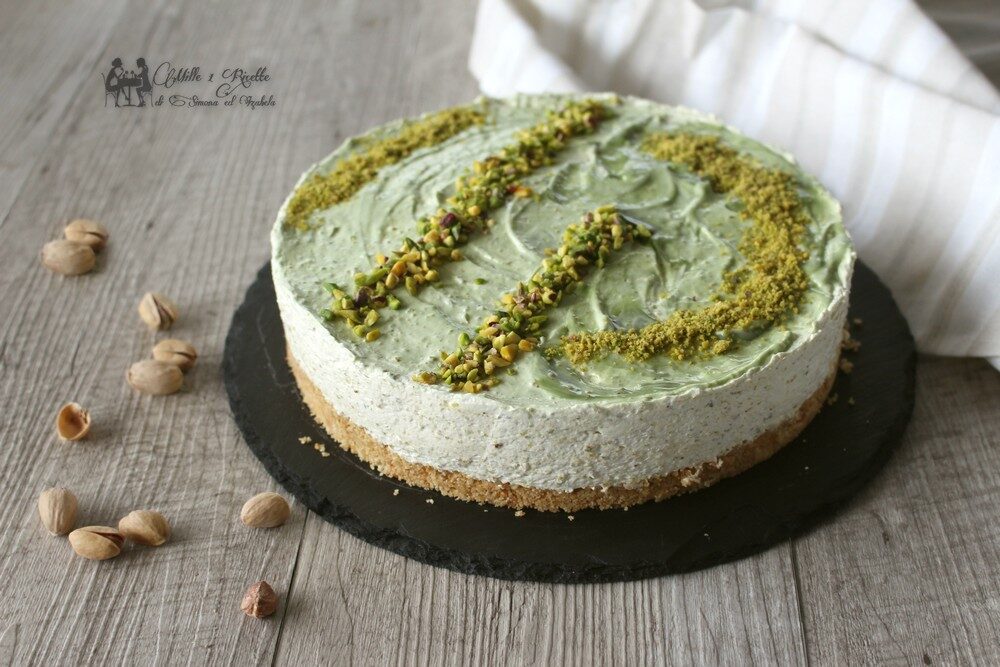 Cheese-cake al pistacchio, senza gelatina e uova