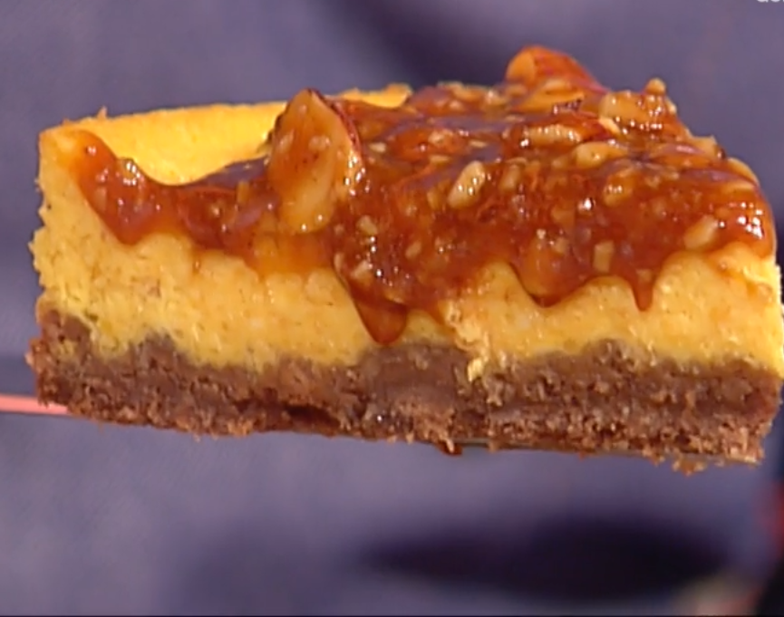 Cheese cake alla zucca con salsa mou da la prova del cuoco
