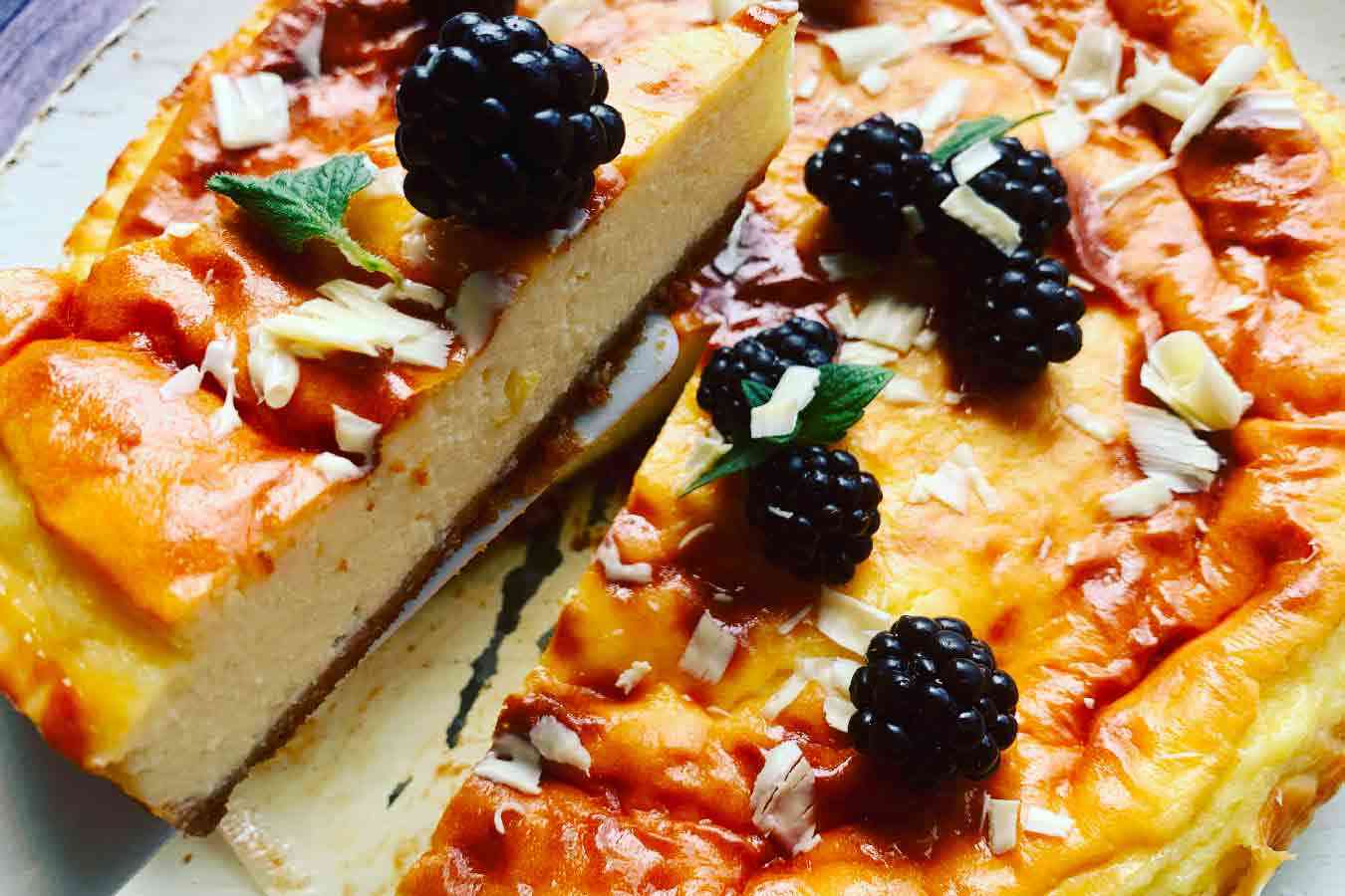 Cheesecake agli asparagi bianchi