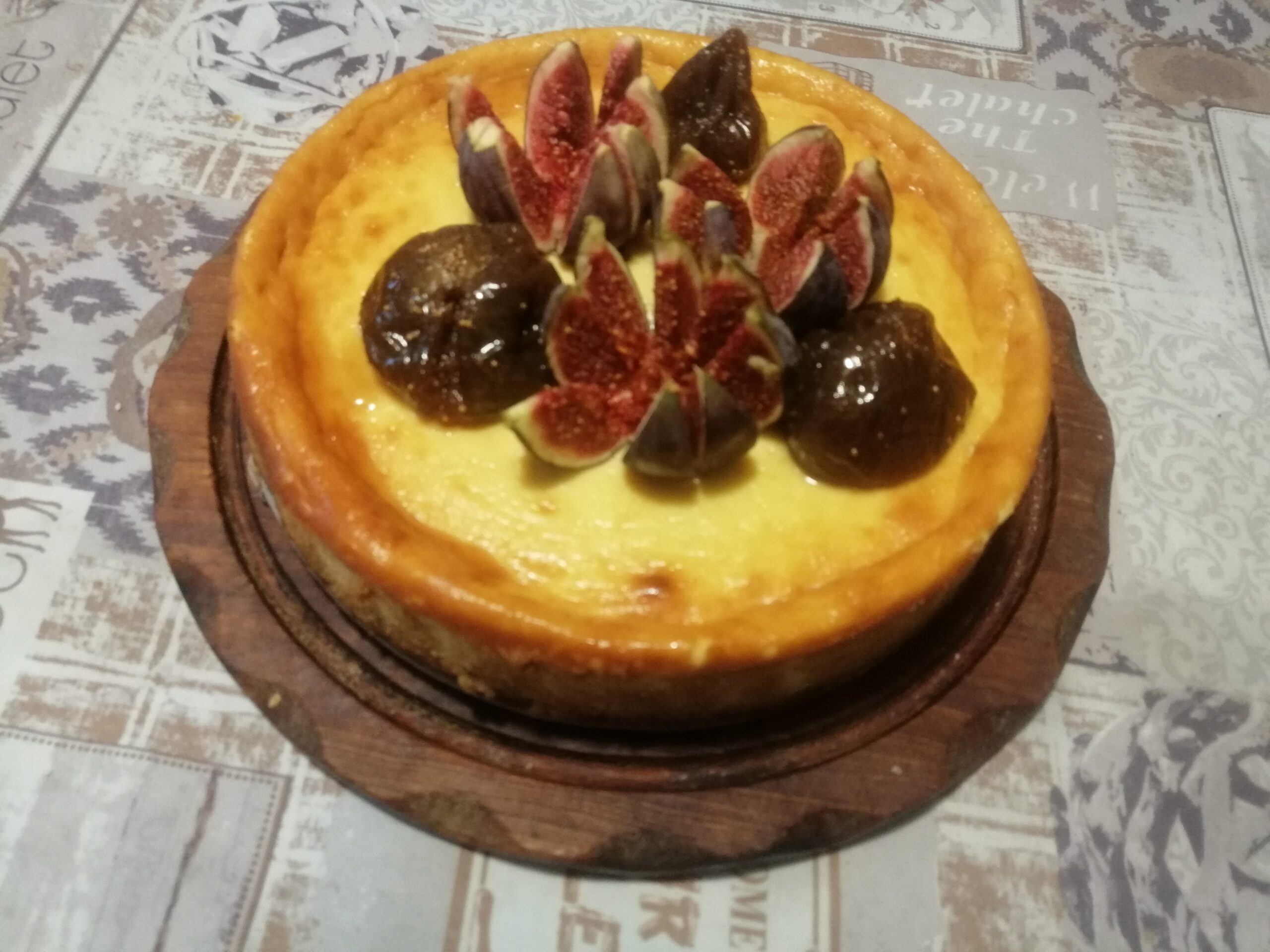 Cheesecake ai fichi