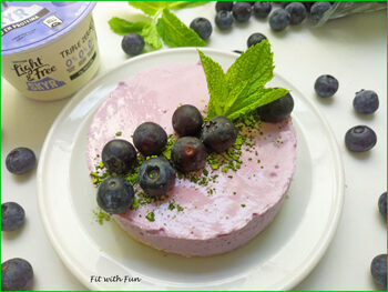 Cheesecake ai mirtilli senza glutine e senza cottura