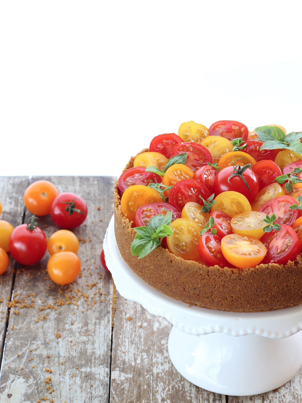 Cheesecake ai pomodori multicolore