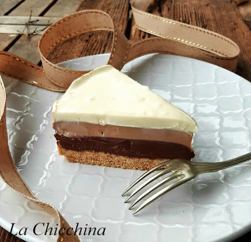 Cheesecake ai tre cioccolati