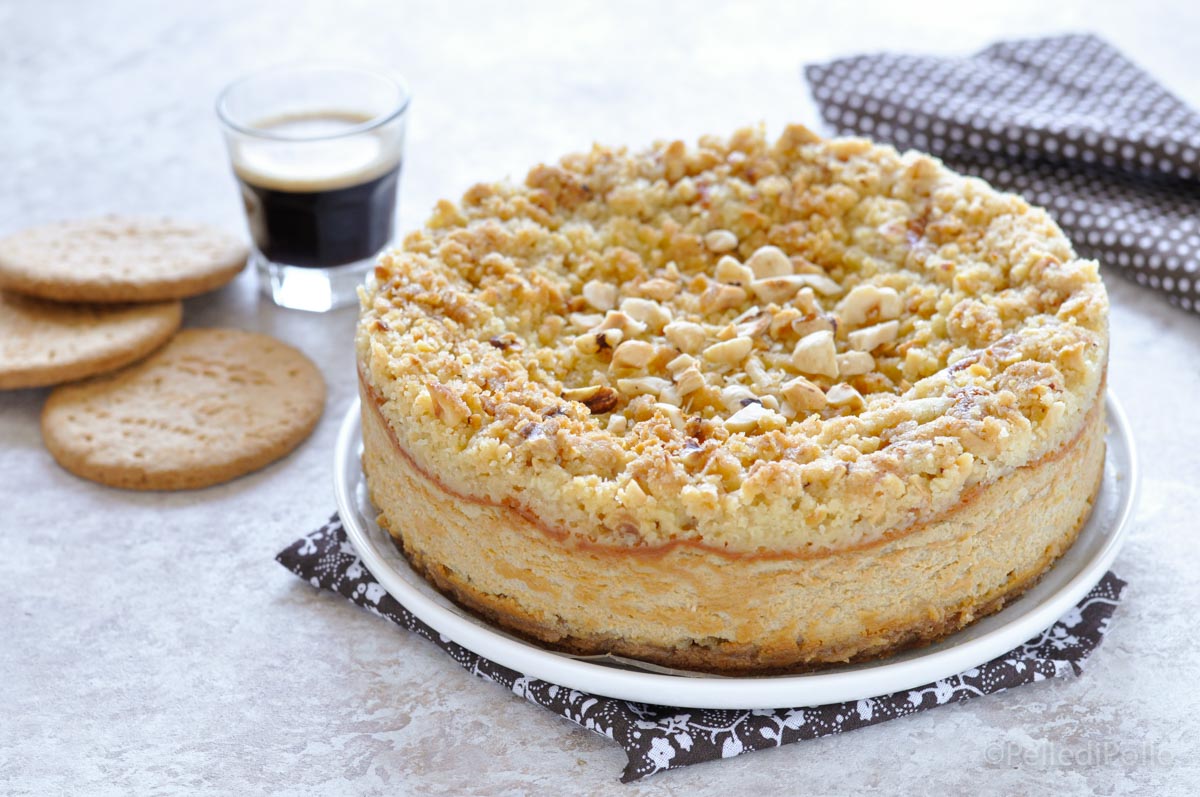 Cheesecake al caffè con crumble