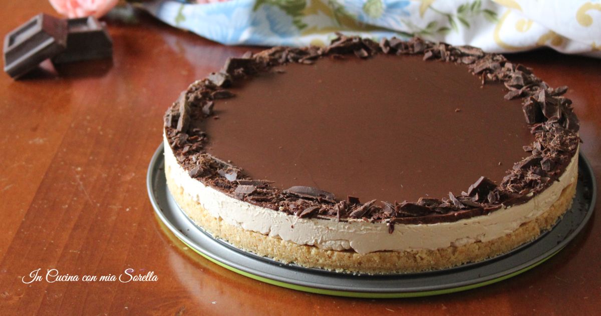 Cheesecake al caffè e cioccolato