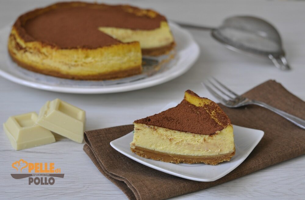 Cheesecake al cioccolato bianco e panna acida
