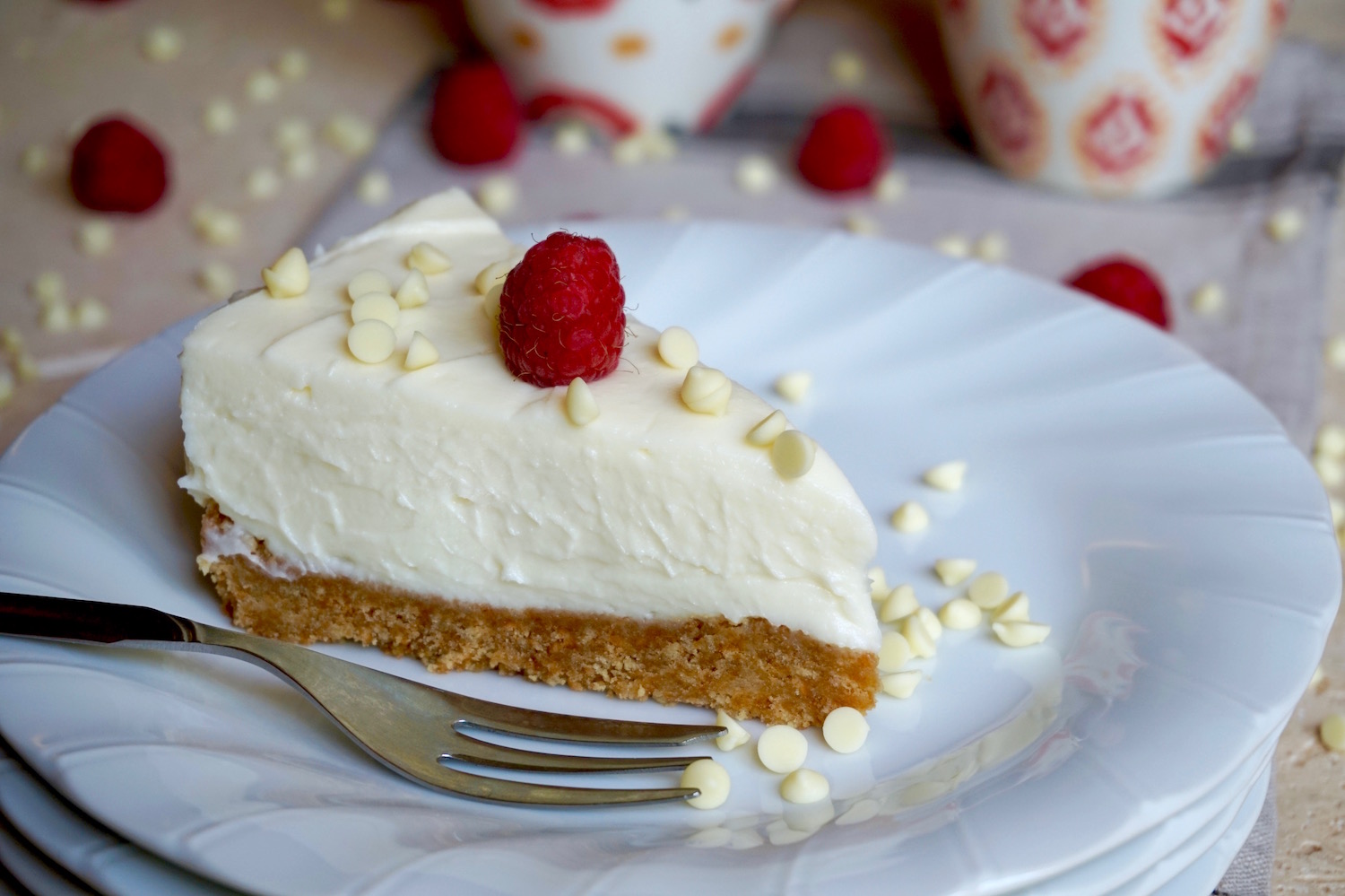 Cheesecake al cioccolato bianco senza cottura