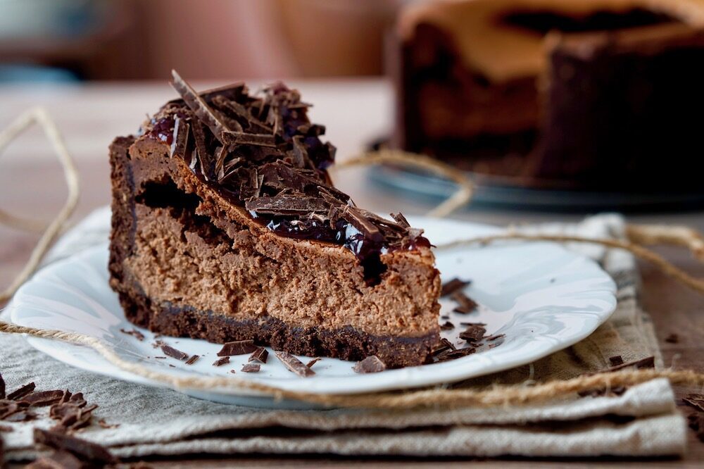 Cheesecake al cioccolato e caffè