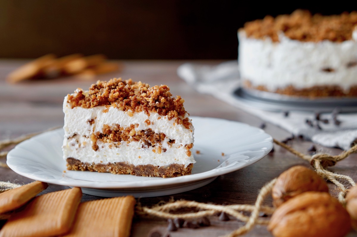 Cheesecake al cioccolato e noci senza cottura