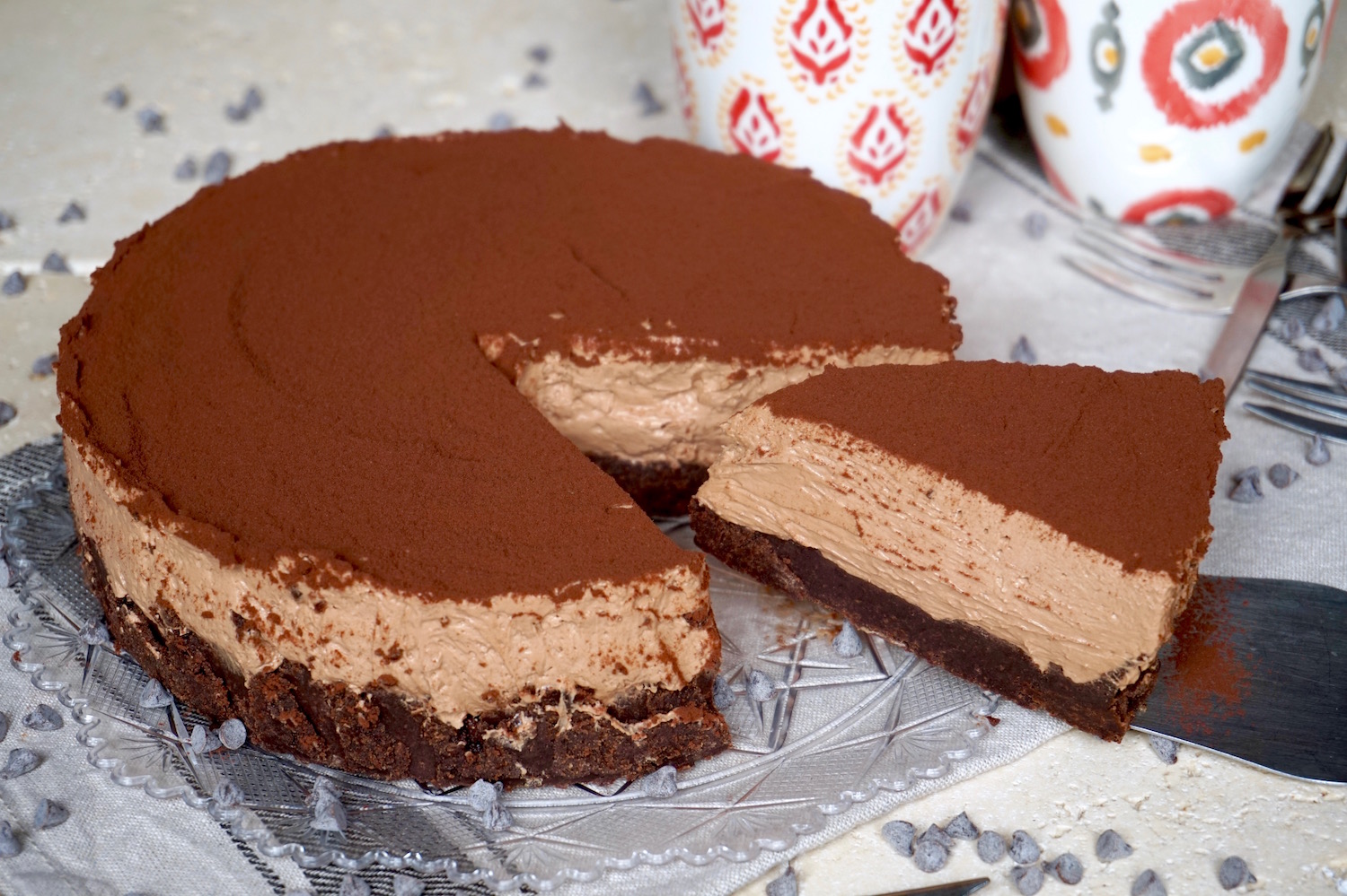 Cheesecake al cioccolato senza cottura