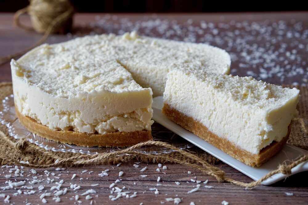 Cheesecake al cocco senza cottura