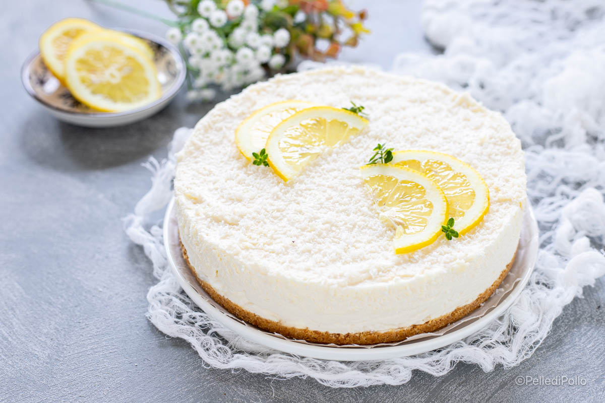 Cheesecake al cocco senza cottura